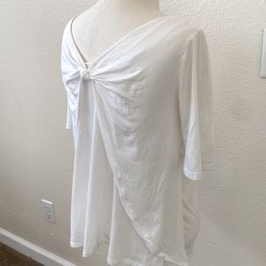 Very cute Loft white shirt with knot detail